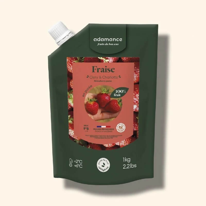 Piure frantuzesc de capsune 100% pasteurizat si refrigerat 1kg Adamance