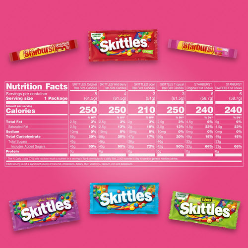 & STARBURST Assorted Candy Variety Pack for Holidays, Gifts, Parties, Candy Assortment, 62.79 Oz (30 Count) Bulk Box