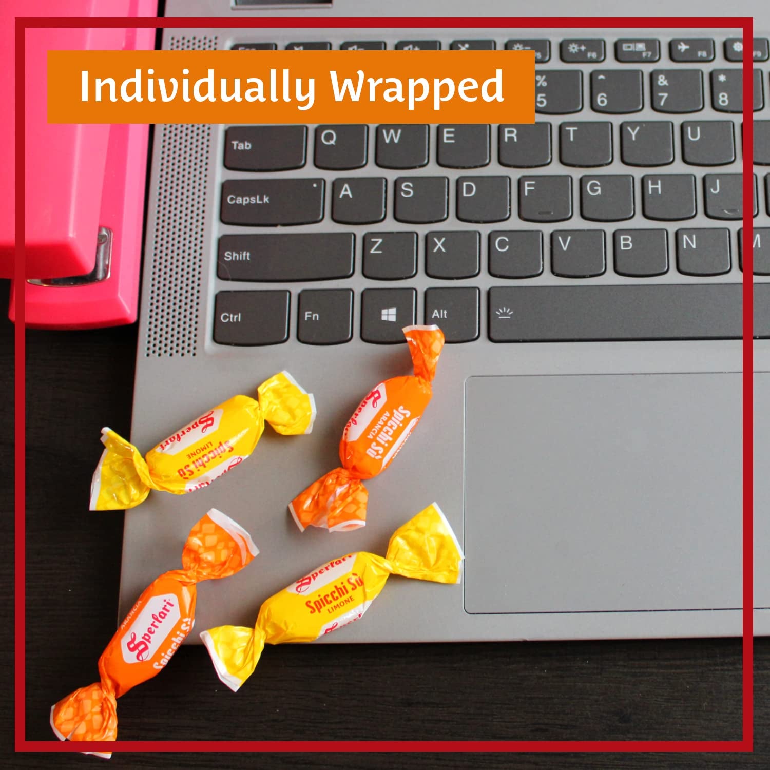"Spicchi" Citrus Orange & Lemon Hard Candy Bulk Bag, Individually Wrapped Italian Sweets, 1 Kg / 2.2 Lbs Bag (1-Pack)
