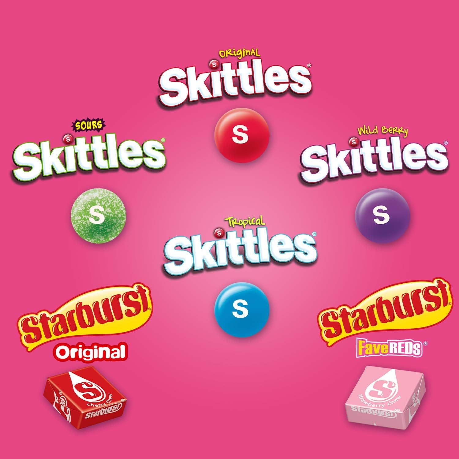 & STARBURST Assorted Candy Variety Pack for Holidays, Gifts, Parties, Candy Assortment, 62.79 Oz (30 Count) Bulk Box