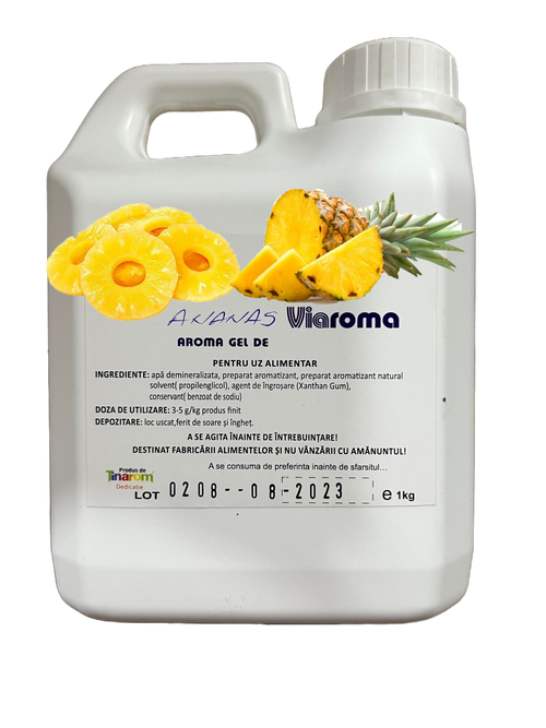 Aroma gel de ananas, 1kg Materii Prime Profesionale Nati Shop